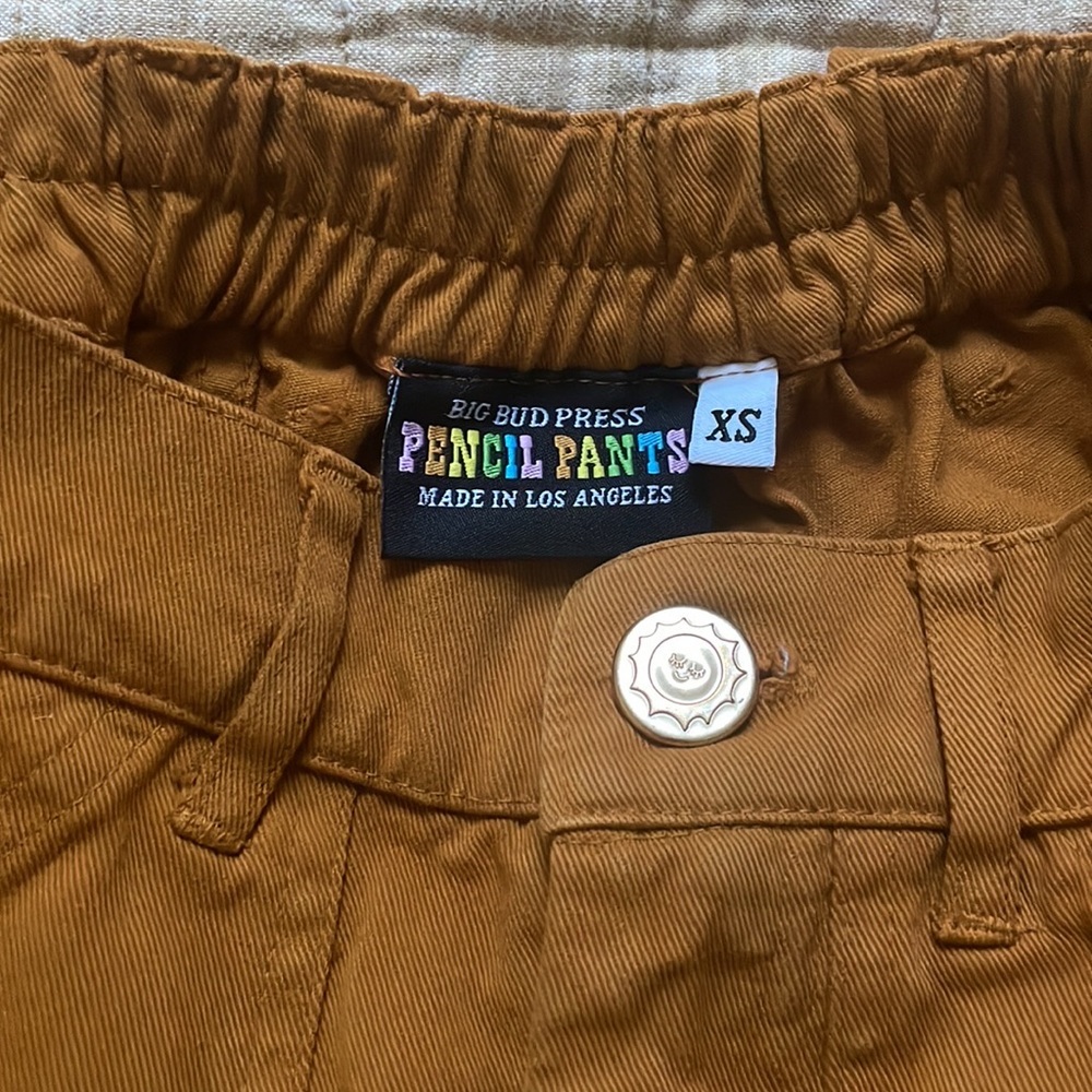Big Bud Press Pencil Pant in spicy mustard size XS